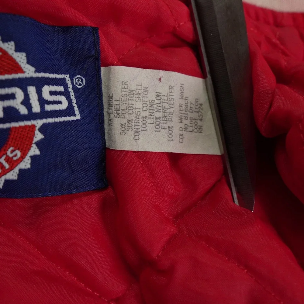 VTG Polaris Fan Club Poor Farm Jacket Men XX-Large Red Varsity Quilted 95 Bomber